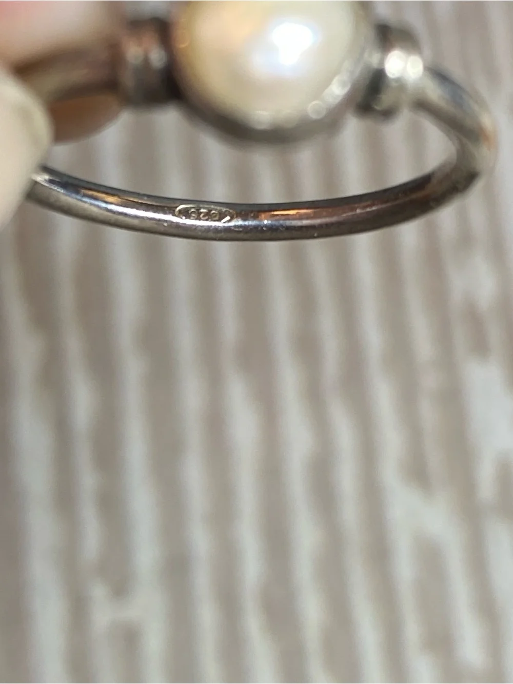 Vintage freshwater pearl sterling silver ring